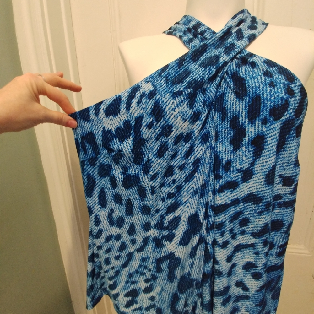 NWT INC International Halter Neck Animal Print Top - Picture 6 of 9
